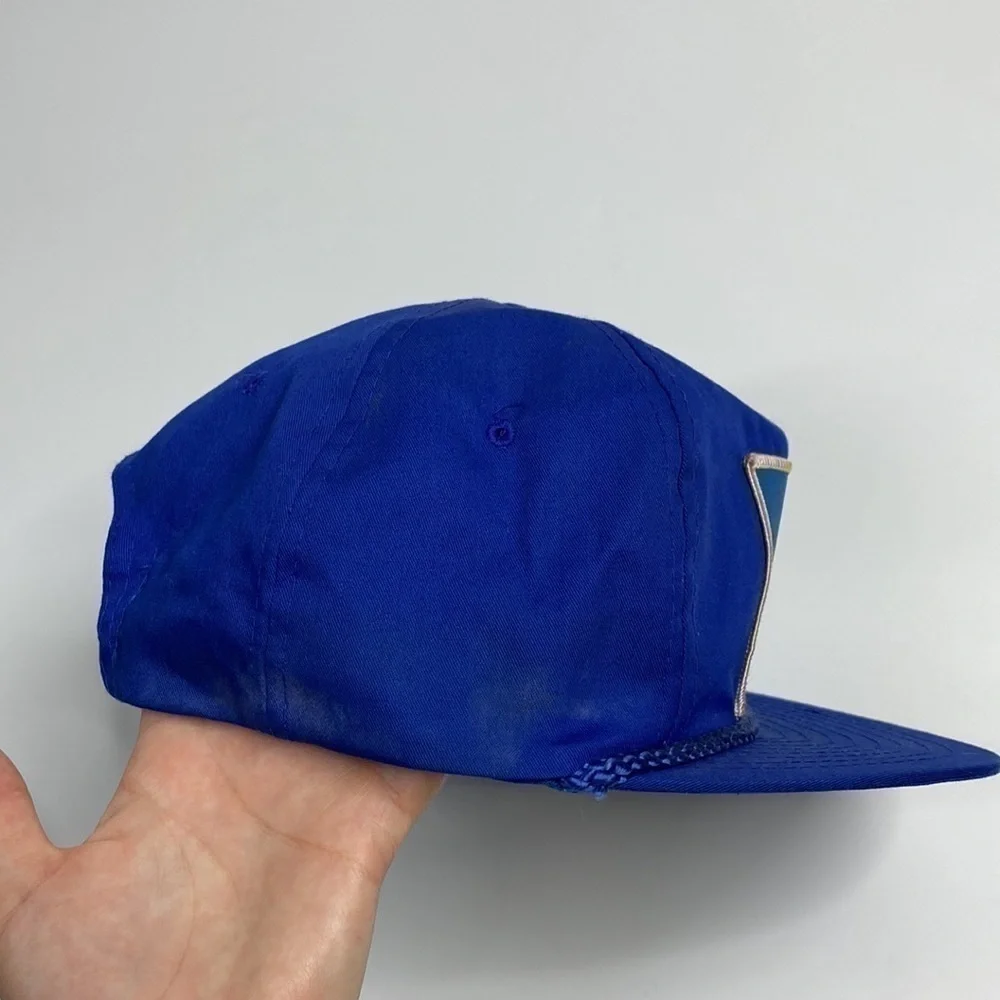 Vintage Nissin TAX AIR Blue Snapback Hat 80s
